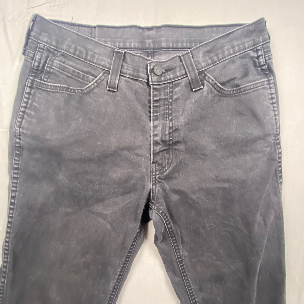 Levis 541 Athletic Taper Jeans Faded Black Distressed Ripped Knee Raw Hem 32x34 - Picture 2 of 11